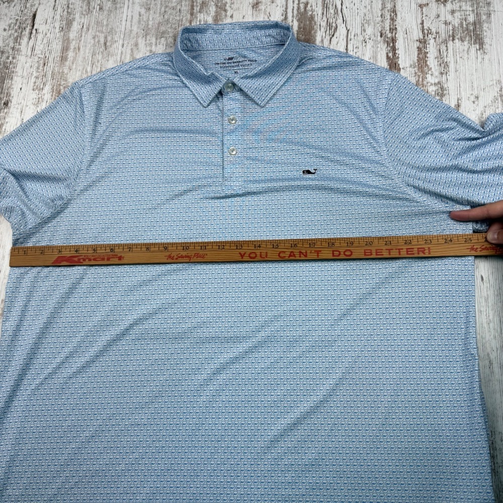 Vineyard Vines On-The-Go Sankaty Polo Mens XL AOP Whale Print Performance Golf - Picture 8 of 9